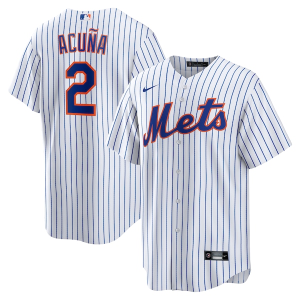 Men's New York Mets Luisangel Acu?a Nike White Home Replica Player Jersey