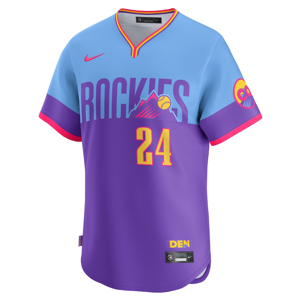 Men's Colorado Rockies Ryan McMahon Nike Purple/Light Blue 2025 City Connect Limited Player Jersey
