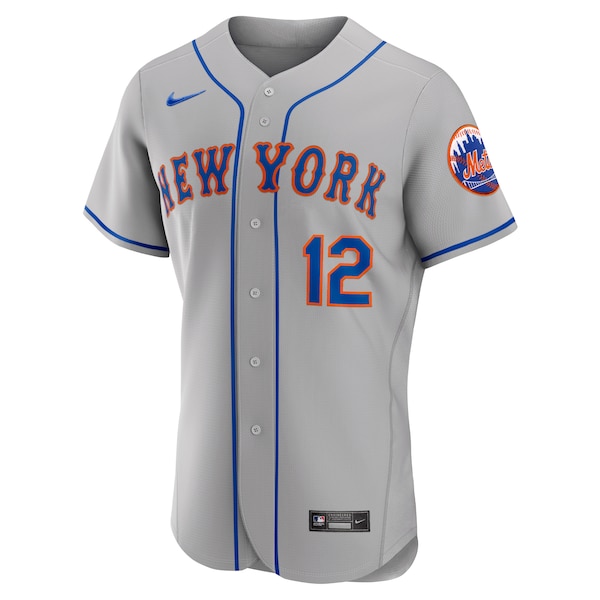 Men's New York Mets Francisco Lindor Nike Gray Road Authentic Player Jersey