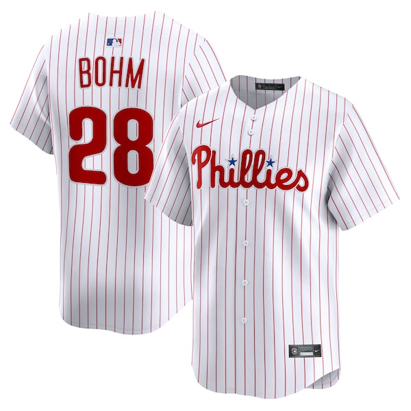 Men's Philadelphia Phillies Alec Bohm Nike White Home Limited Player Jersey