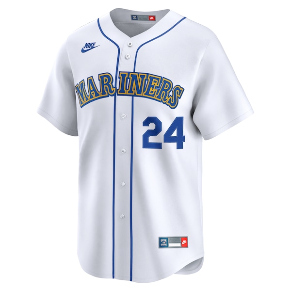 Men's Seattle Mariners Ken Griffey Jr. Nike White Throwback Cooperstown Collection Limited Jersey