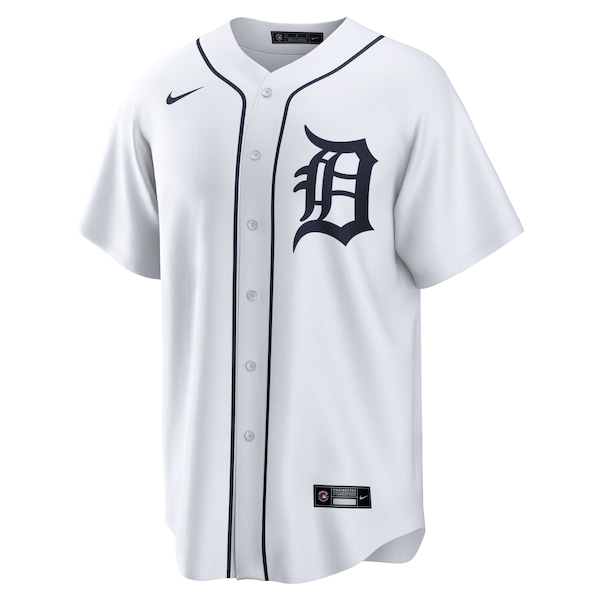 Men's Detroit Tigers Javier Baez Nike White Home Replica Player Jersey