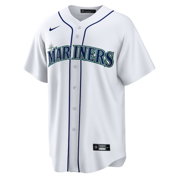 Men's Seattle Mariners George Kirby Nike White Home Replica Jersey