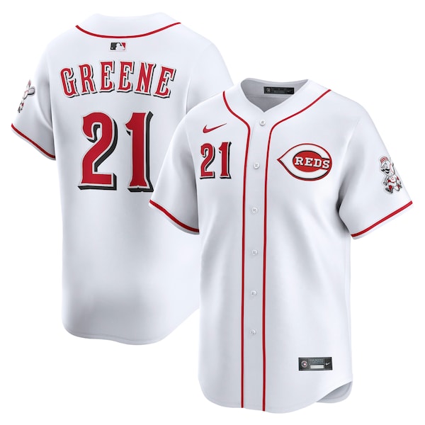 Men's Cincinnati Reds Hunter Greene Nike White Home Limited Player Jersey