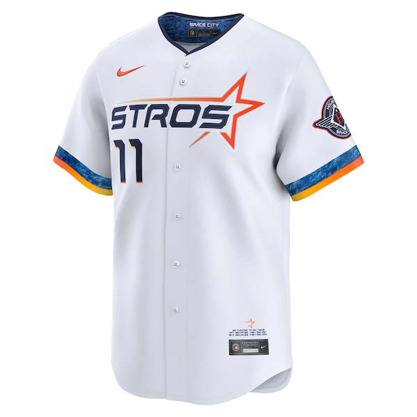 Men's Houston Astros Cam Smith Nike White City Connect Limited Player Jersey