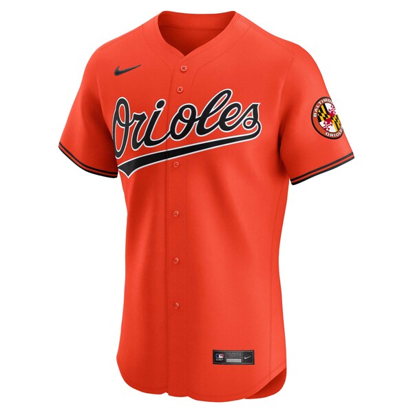 Men's Baltimore Orioles Nike Orange Alternate Vapor Premier Elite Patch Jersey