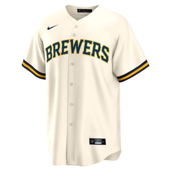 Men's Milwaukee Brewers Sal Frelick Nike Cream Home Replica Player Jersey