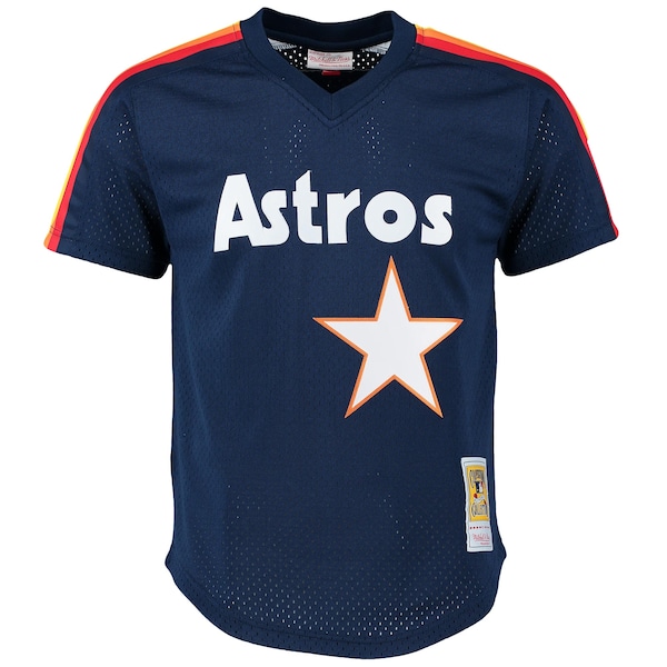 Men's Houston Astros Craig Biggio Mitchell & Ness Navy Cooperstown Mesh Batting Practice Jersey