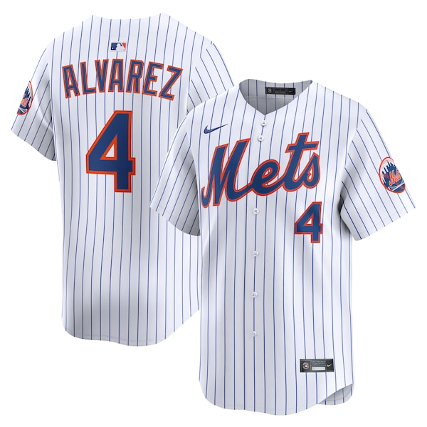 Men's New York Mets Francisco Alvarez Nike White Home Limited Player Jersey
