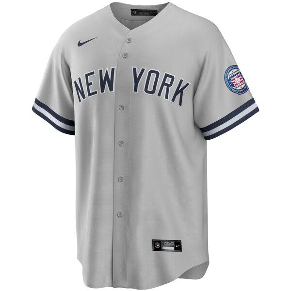 Men's New York Yankees Derek Jeter Nike Gray 2020 Hall of Fame Induction Road Replica Player Name Jersey