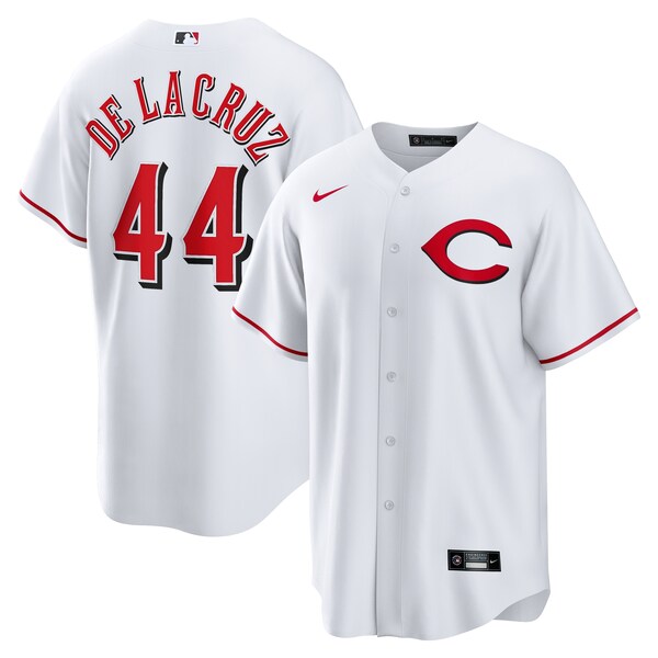 Men's Cincinnati Reds Elly De La Cruz Nike White Alternate 2 Replica Jersey