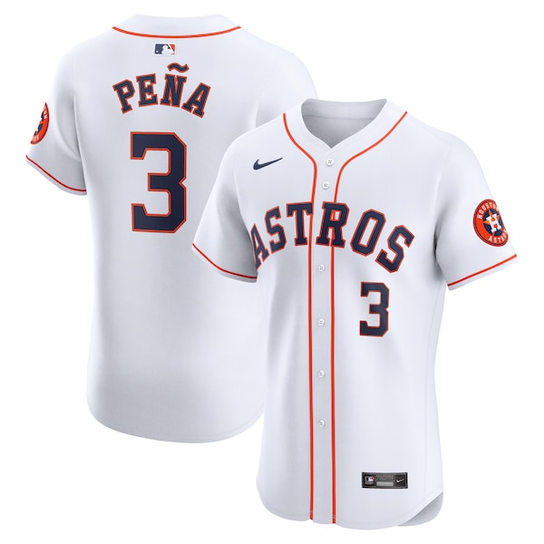Men's Houston Astros Jeremy Pe?a Nike White Home Elite Player Jersey