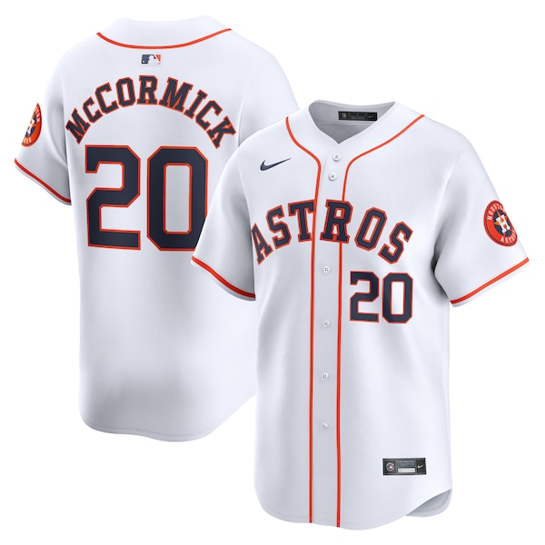 Men's Houston Astros Chas McCormick Nike White Home Limited Player Jersey