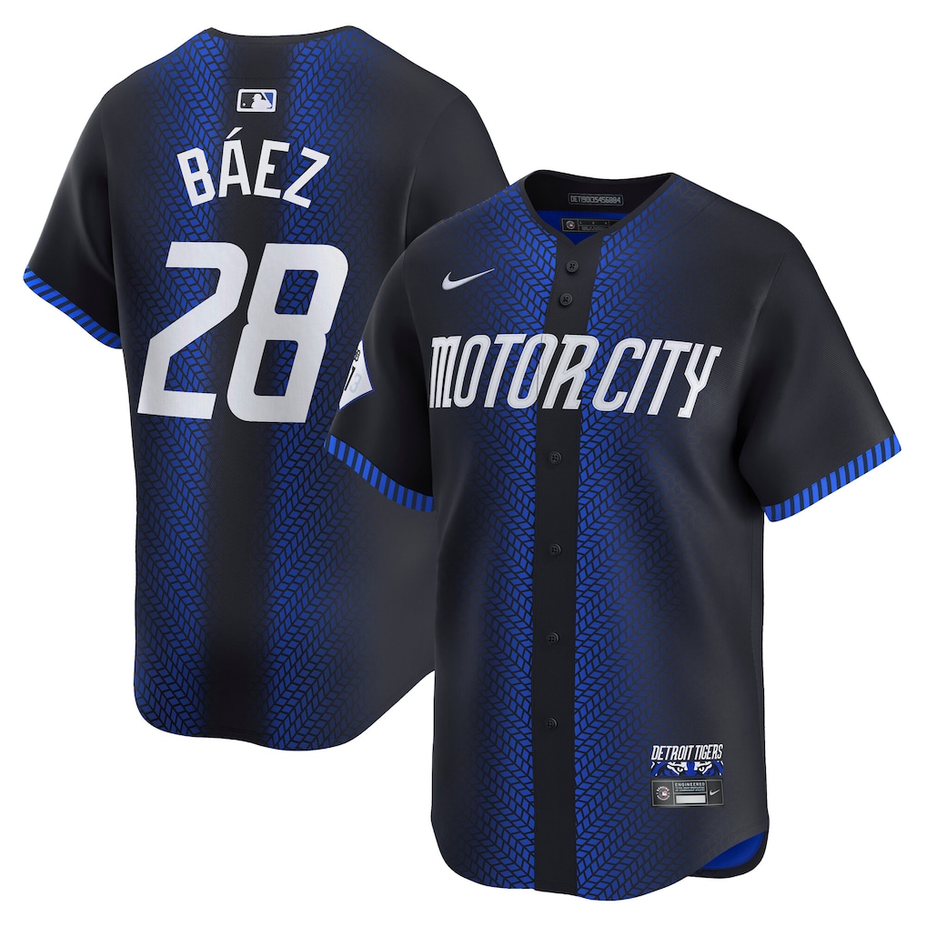 Men's Detroit Tigers Javier Báez Nike Navy City Connect Limited Player Jersey
