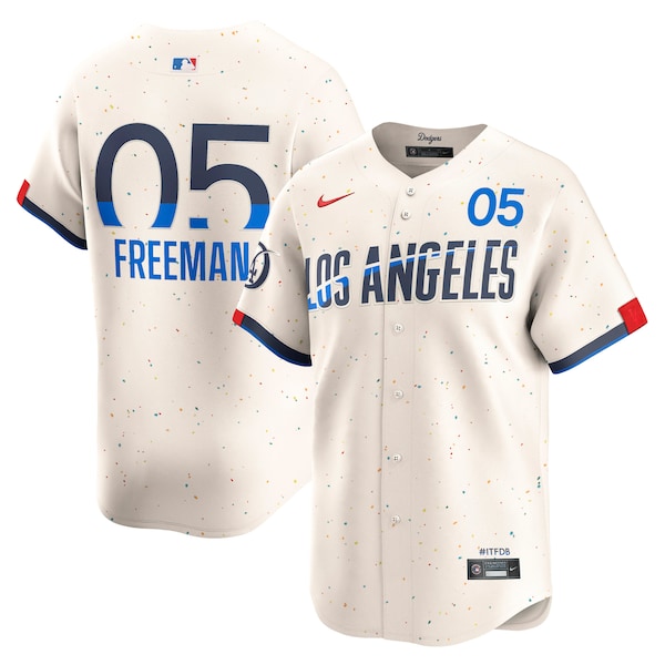 Men's Los Angeles Dodgers Freddie Freeman Nike Cream City Connect Limited Player Jersey
