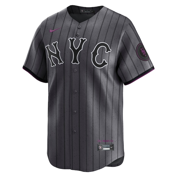 Men's New York Mets Nike Gray City Connect Limited Jersey