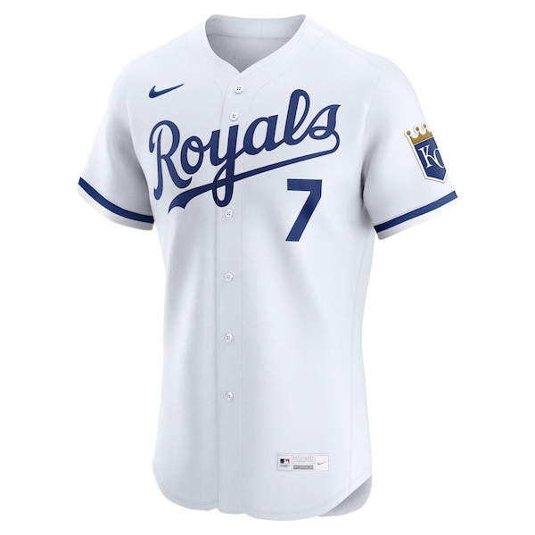 Men's Kansas City Royals Bobby Witt Jr. Nike White Home Elite Player Jersey