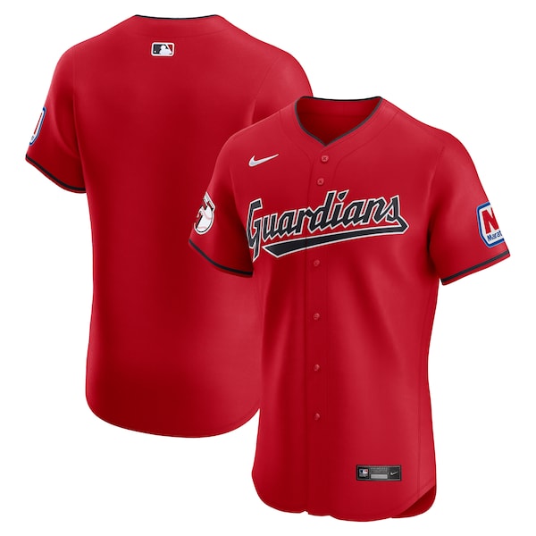 Men's Cleveland Guardians Nike Red Alternate Elite Jersey