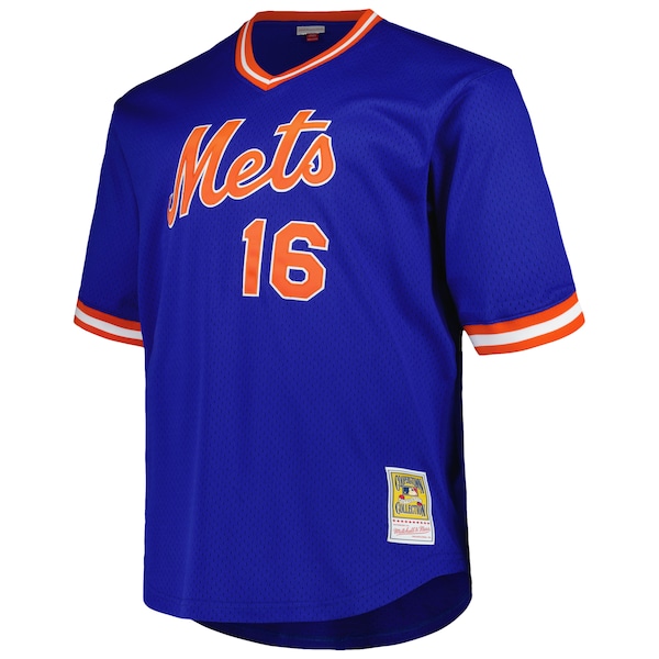 Men's New York Mets Dwight Gooden Profile Royal Big & Tall Cooperstown Collection Mesh Batting Practice Jersey