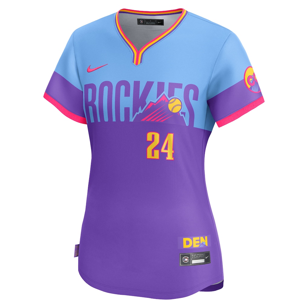 Women's Colorado Rockies Ryan McMahon Nike Purple/Light Blue 2025 City Connect Limited Player Jersey