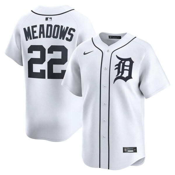 Men's Detroit Tigers Parker Meadows Nike White Home Limited Player Jersey