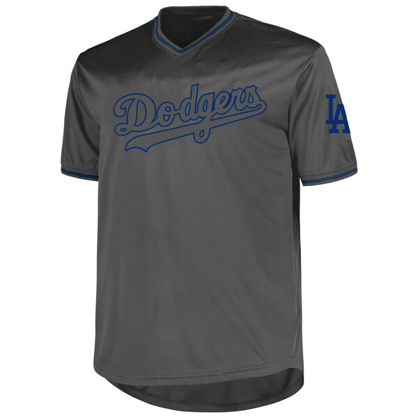 Men's Los Angeles Dodgers Profile Charcoal Big & Tall Pop Fashion Jersey