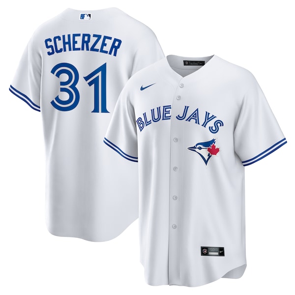 Men's Toronto Blue Jays Max Scherzer Nike White Home Replica Jersey