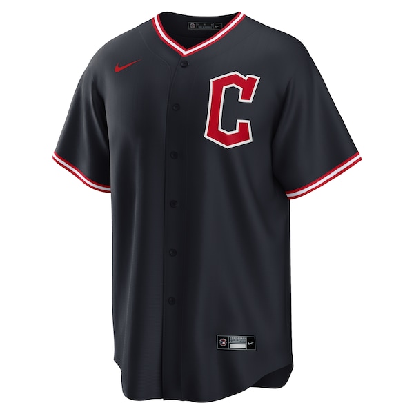 Men's Cleveland Guardians Shane Bieber Nike Navy Alternate Replica Jersey