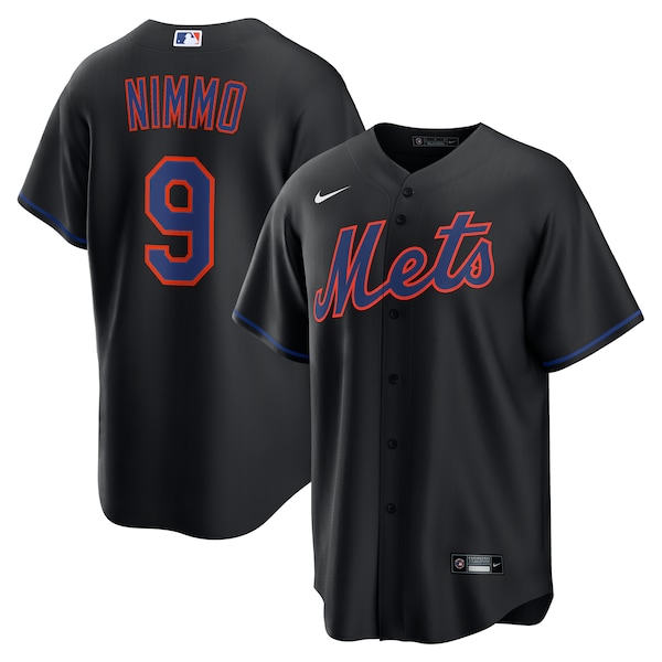Men's New York Mets Brandon Nimmo Nike Black Alternate Replica Jersey
