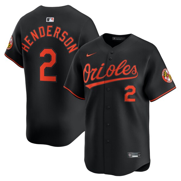 Men's Baltimore Orioles Gunnar Henderson Nike Black Alternate Limited Player Jersey