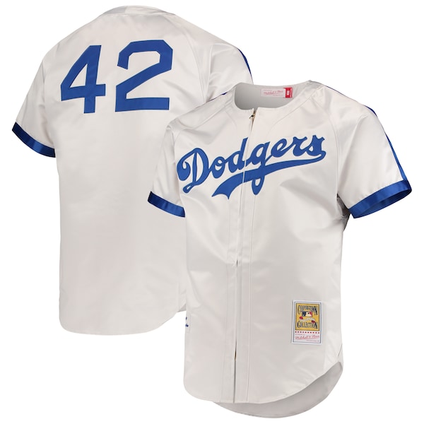 Men's Brooklyn Dodgers Jackie Robinson Mitchell & Ness Gray Cooperstown Collection Authentic Jersey