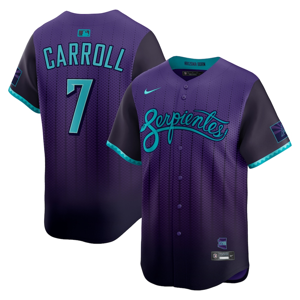 Men's Arizona Diamondbacks Corbin Carroll Nike Purple 2025 City Connect Limited Player Jersey