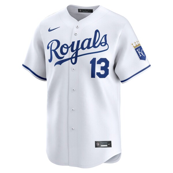 Men's Kansas City Royals Salvador Perez Nike White Home Limited Player Jersey
