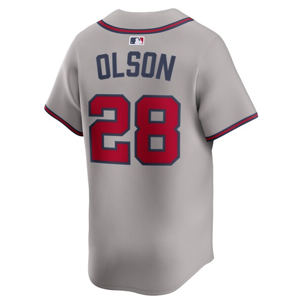 Men's Atlanta Braves Matt Olson Nike Gray Road Limited Player Jersey