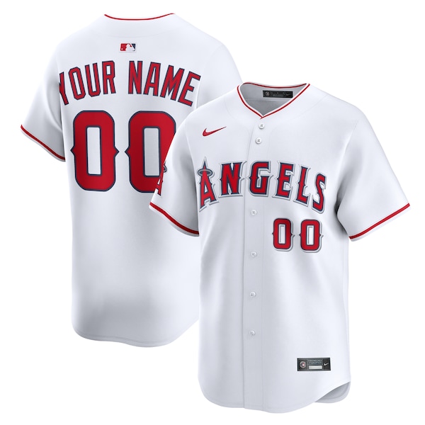 Men's Los Angeles Angels Nike White Home Limited Custom Jersey