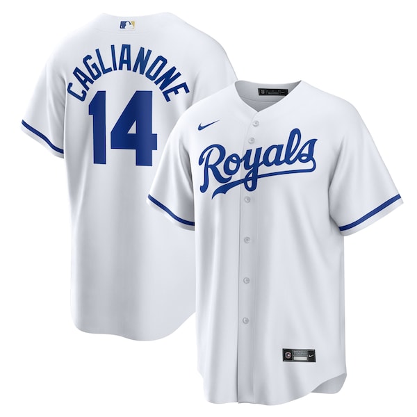 Men's Kansas City Royals Jac Caglianone Nike White Home Replica Jersey