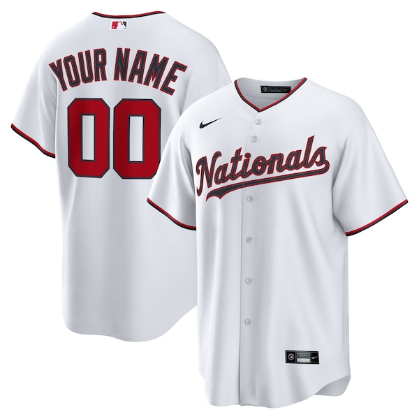 Men's Washington Nationals Nike White Home Custom Replica Jersey