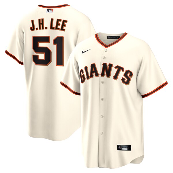 Men's San Francisco Giants Jung Hoo Lee Nike Cream Home Replica Player Jersey