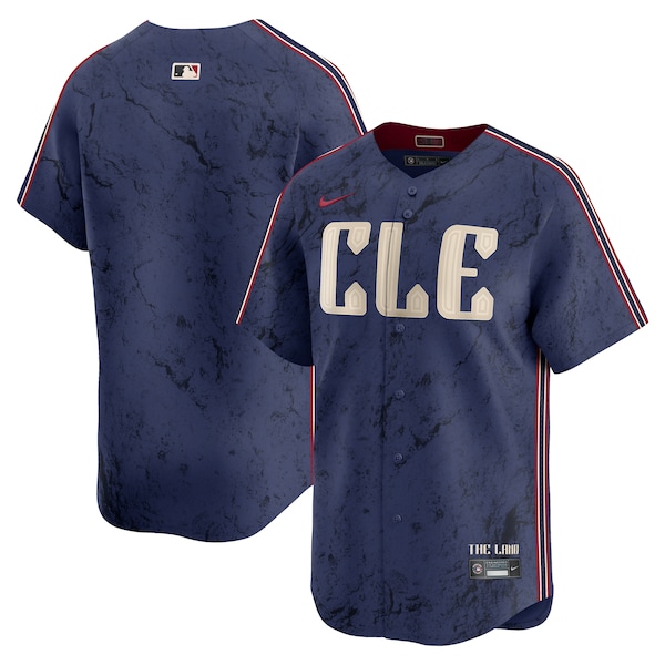 Men's Cleveland Guardians Nike Navy City Connect Limited Jersey