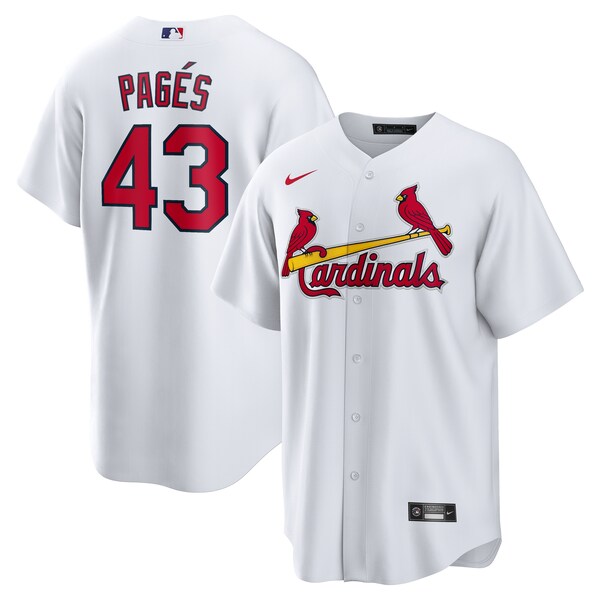 Men's St. Louis Cardinals Pedro Pagés Nike White Home Replica Jersey