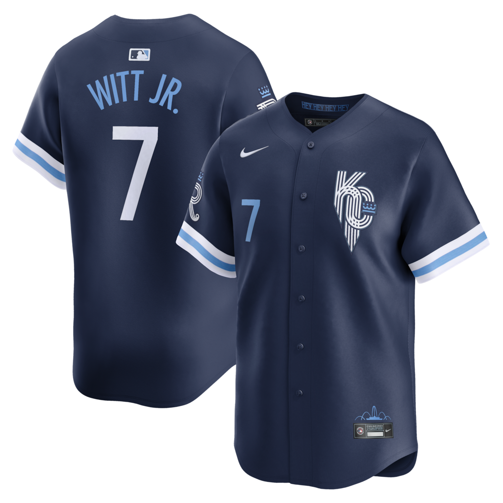 Men's Kansas City Royals Bobby Witt Jr. Nike Navy City Connect Limited Player Jersey