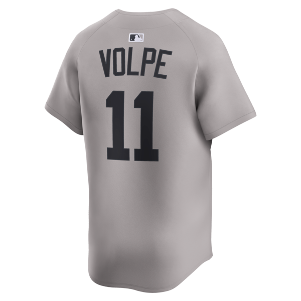 Men's New York Yankees Anthony Volpe Nike Gray Road Limited Player Jersey