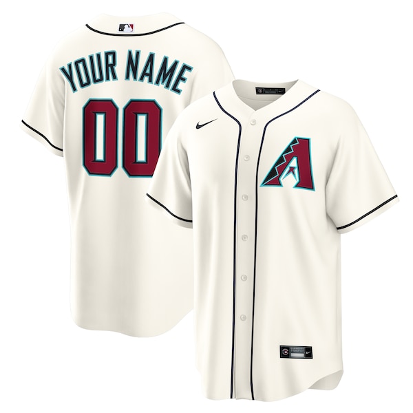 Men's Arizona Diamondbacks Nike Cream Home Custom Replica Jersey