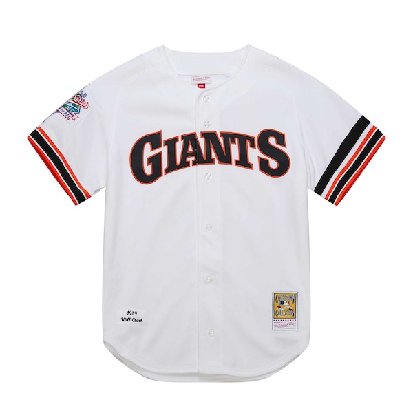 Men's San Francisco Giants Will Clark Mitchell & Ness White Cooperstown Collection 1989 Authentic Jersey