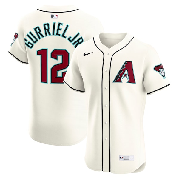 Men's Arizona Diamondbacks Lourdes Gurriel Jr. Nike Cream Home Elite Jersey