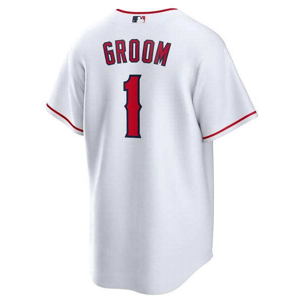 Men's Los Angeles Angels Nike White #1 Groom Home Replica Jersey