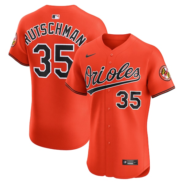 Men's Baltimore Orioles Adley Rutschman Nike Orange Alternate 2 Elite Jersey