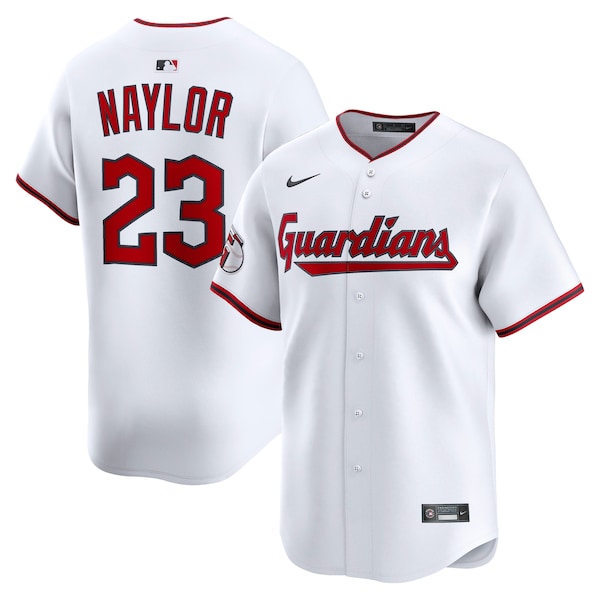 Men's Cleveland Guardians Bo Naylor Nike White Home Limited Player Jersey