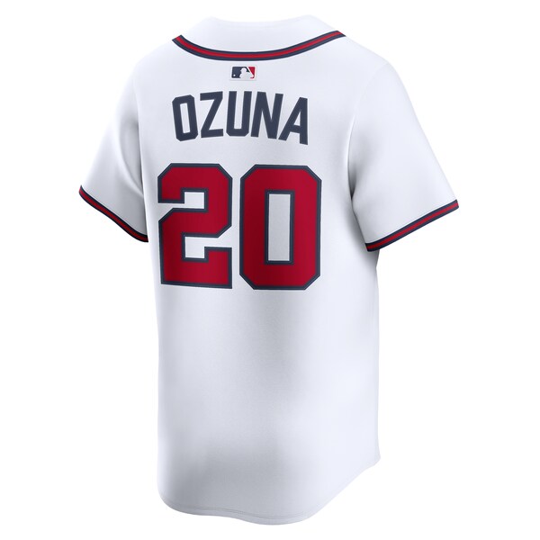 Men's Atlanta Braves Marcell Ozuna Nike White Home Limited Player Jersey