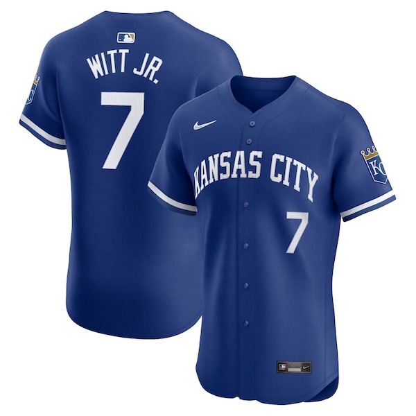 Men's Kansas City Royals Bobby Witt Jr. Nike Royal Alternate Elite Player Jersey